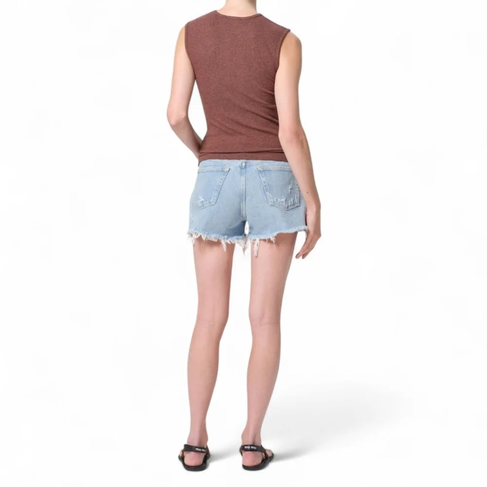 AGOLDE Parker Vintage Cut Off Jean Short High Waist Women's Sz 28 Swapmeet